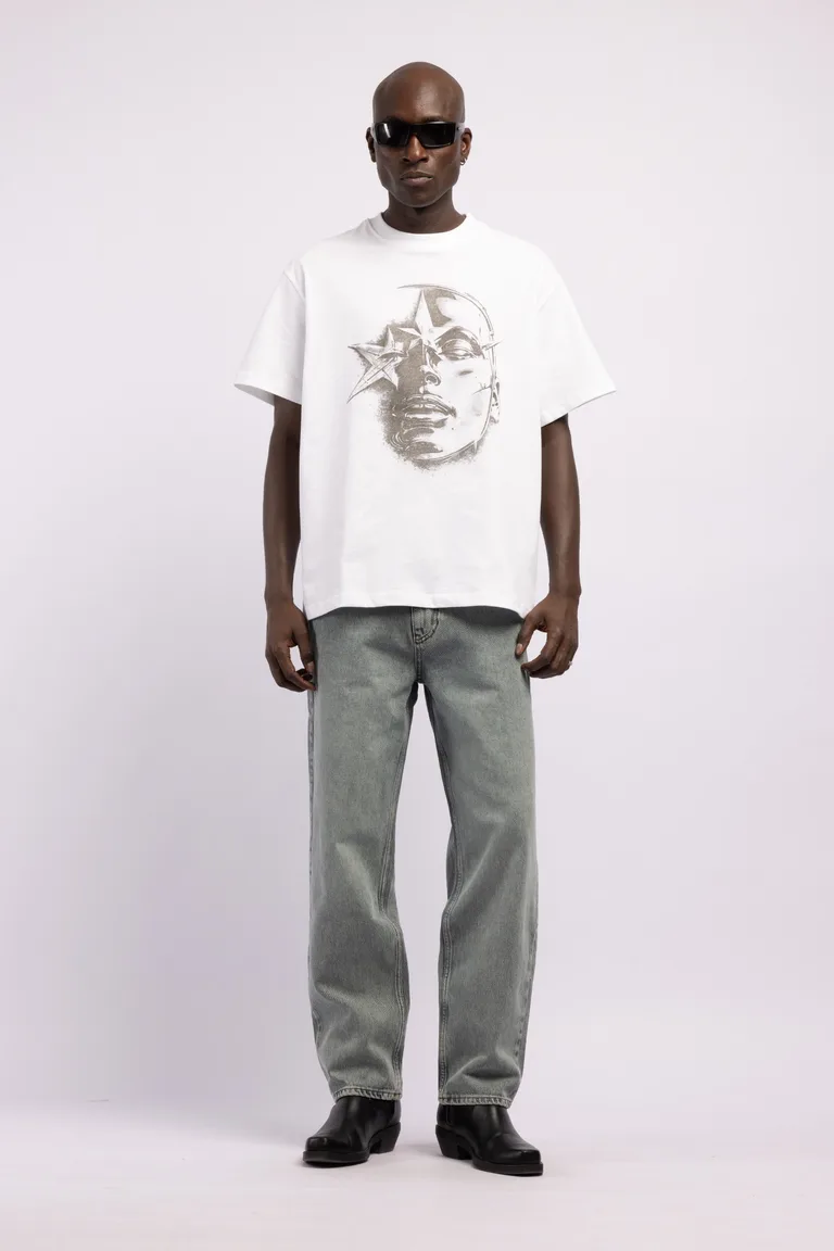 Tricou Imprimat Grafic cu Guler Rotund