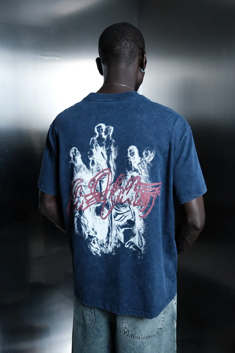 Tricou Lejer cu Guler Rotund și Imprimeu pe Spate — imaginea 2